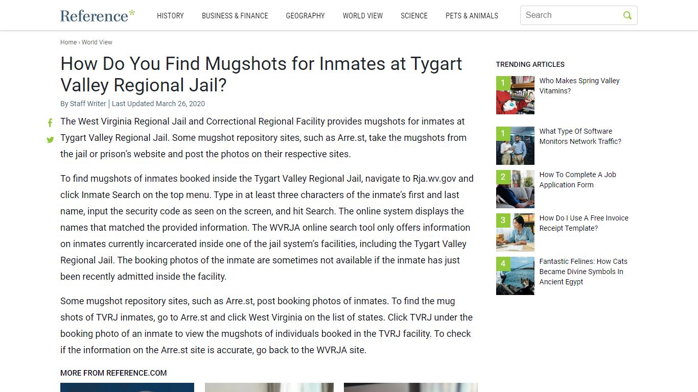 How Do You Find Mugshots for Inmates at Tygart Valley ...